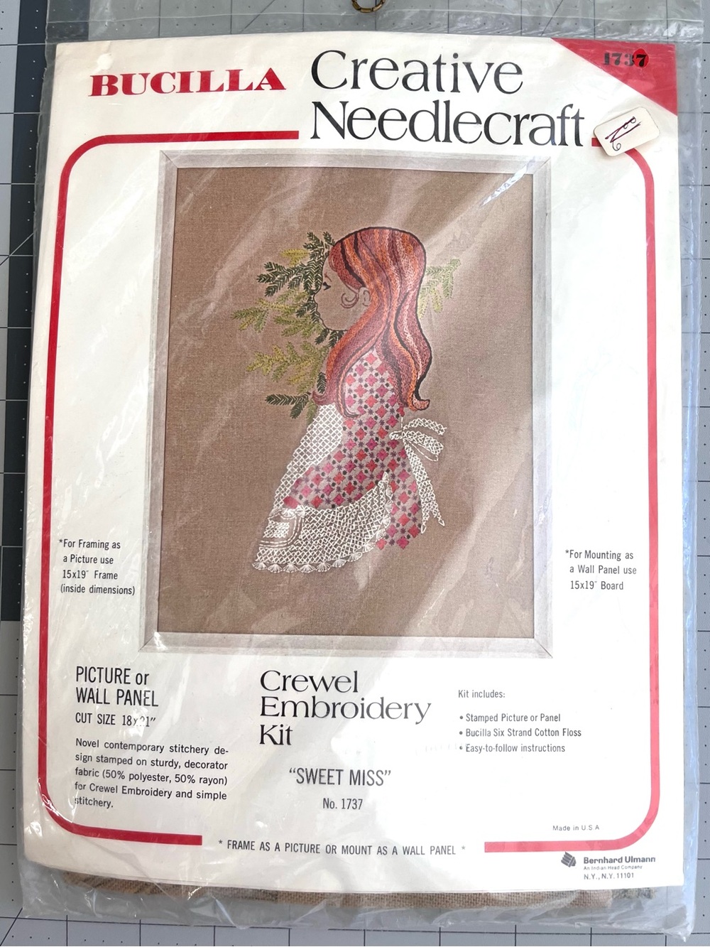 Sweet Miss Vintage Crewel Embroidery Kit by Bucilla